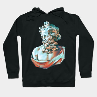 Hand-drawn portrait of Poseidon Hoodie